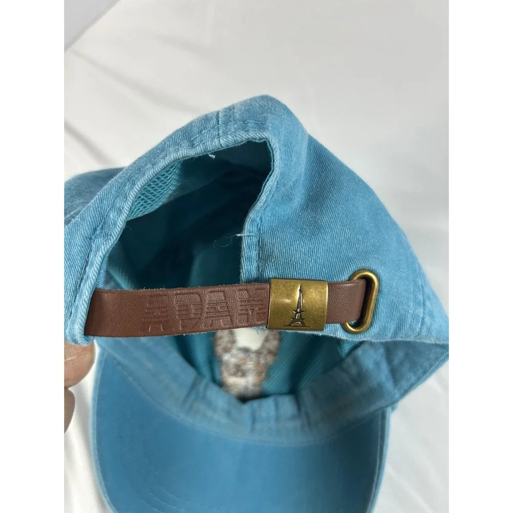 Miniature Pincher Embroidered Cap Cotton Adam Pigment Dyed Turquoise Pet Lover
